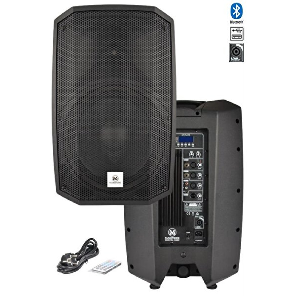 Maxword Maxi-15A 15" H Sınıfı 1200 W Bluetooth Aktif Kabin Hoparlör Stüdyo ve Sahne Ekipmanları Fiyatı
