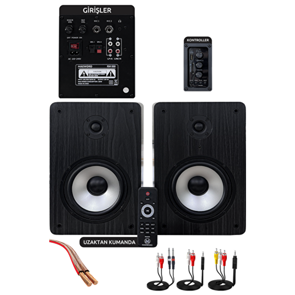 Maxword Rm-500 5" Çift Bluetooth USB 180 W Aktif Stüdyo Referans Monitörü Stüdyo ve Sahne Ekipmanları Fiyatı