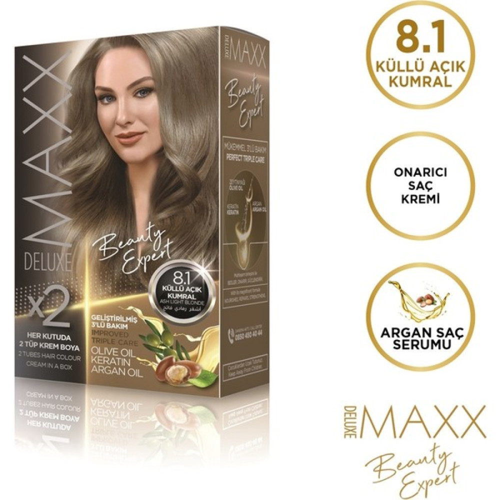 MAXX DELUXE BEAUTY EXPERT 8.1 Küllü Açık Kumral Set Boya Saç Boyası Fiyatı