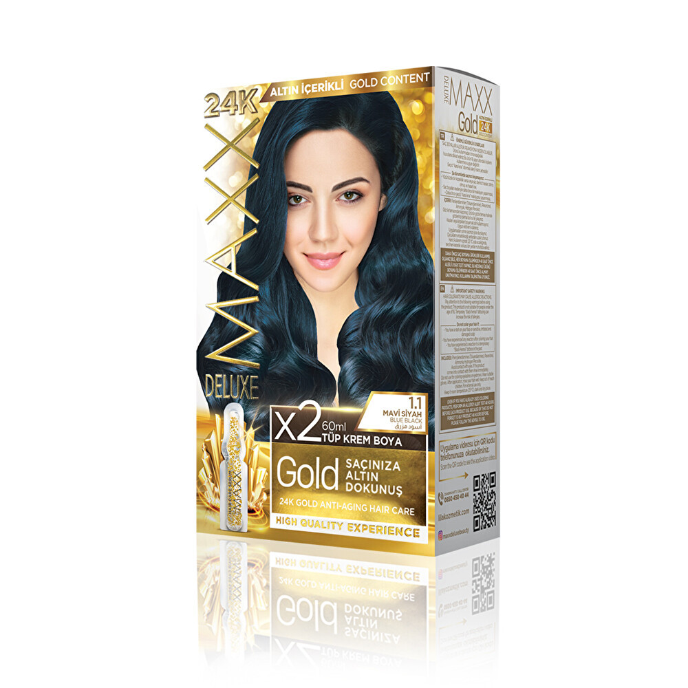 Maxx Deluxe Gold Set 1.1 Mavi Siyah Saç Boyası Fiyatı