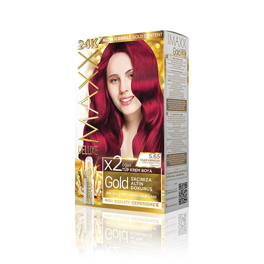 Maxx Deluxe Gold Set5.65 Çilek Kırmızısı Saç Boyası Fiyatı