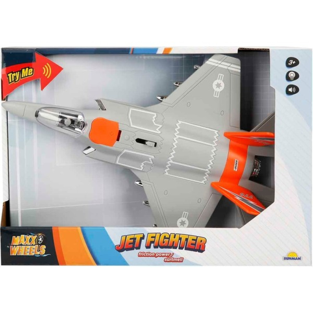 Maxx Wheels 1:16 Maxx Wheels Sesli ve Işıklı Jet Fighter - Turuncu - Açık Gri Oto Boyaları Fiyatı