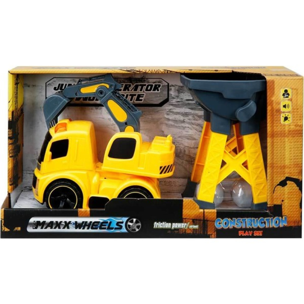 Maxx Wheels Sesli ve Işıklı Vinçli Inşaat Oyun Seti - Kepçe Oyuncak Araç Fiyatı
