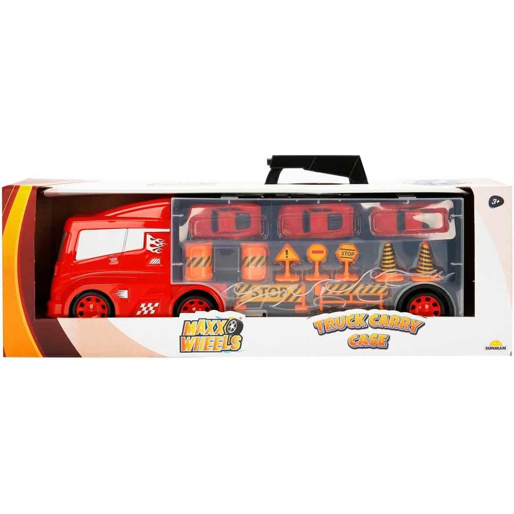 Maxx Wheels Taşıma Çantalı Transporter Oyun Seti - Kırmızı Diğer Fiyatı
