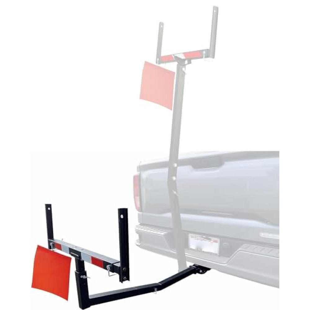 MaxxHaul 70231 Hitch Mount Pick Up Truck Bed Extender For Ladder, Rack, Canoe, Kayak, Long Pipes and Lumber) , Black , 37 x 19 x 3 inches