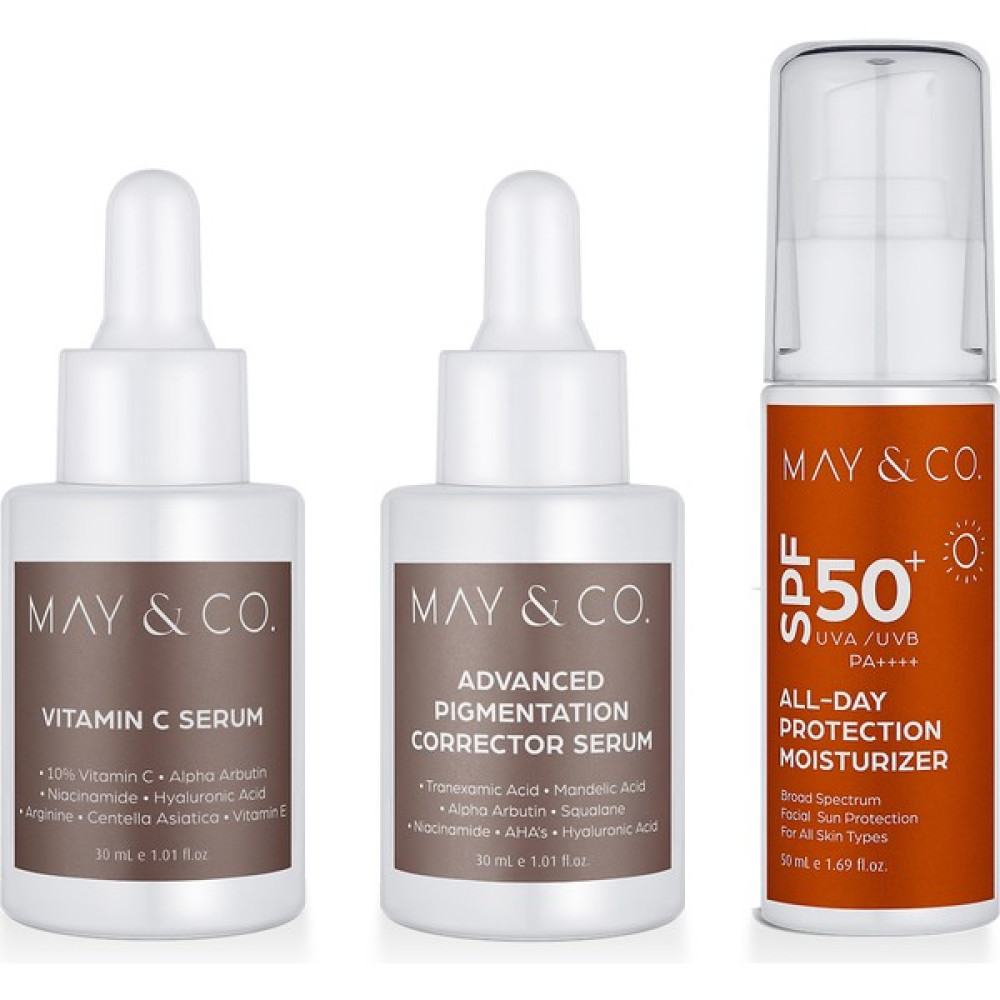 May & Co Koyu Leke Karşıtı Cilt Bakım Seti + Spf 50 Güneş Koruyucu Krem Oto Boyaları Fiyatı