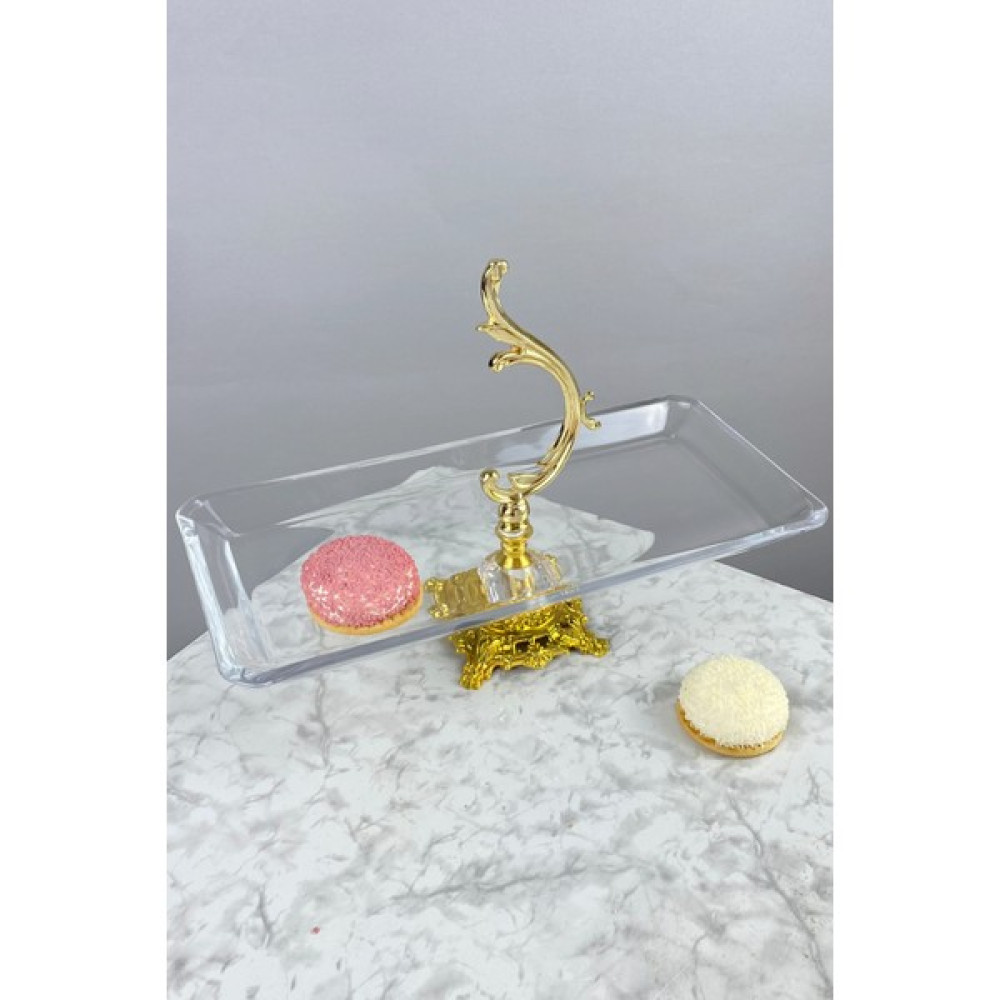 May Home Glamour Kuğ Serisi Gold Ayaklı Cam Sunumluk Tabak Mutfak Gereçleri Fiyatı