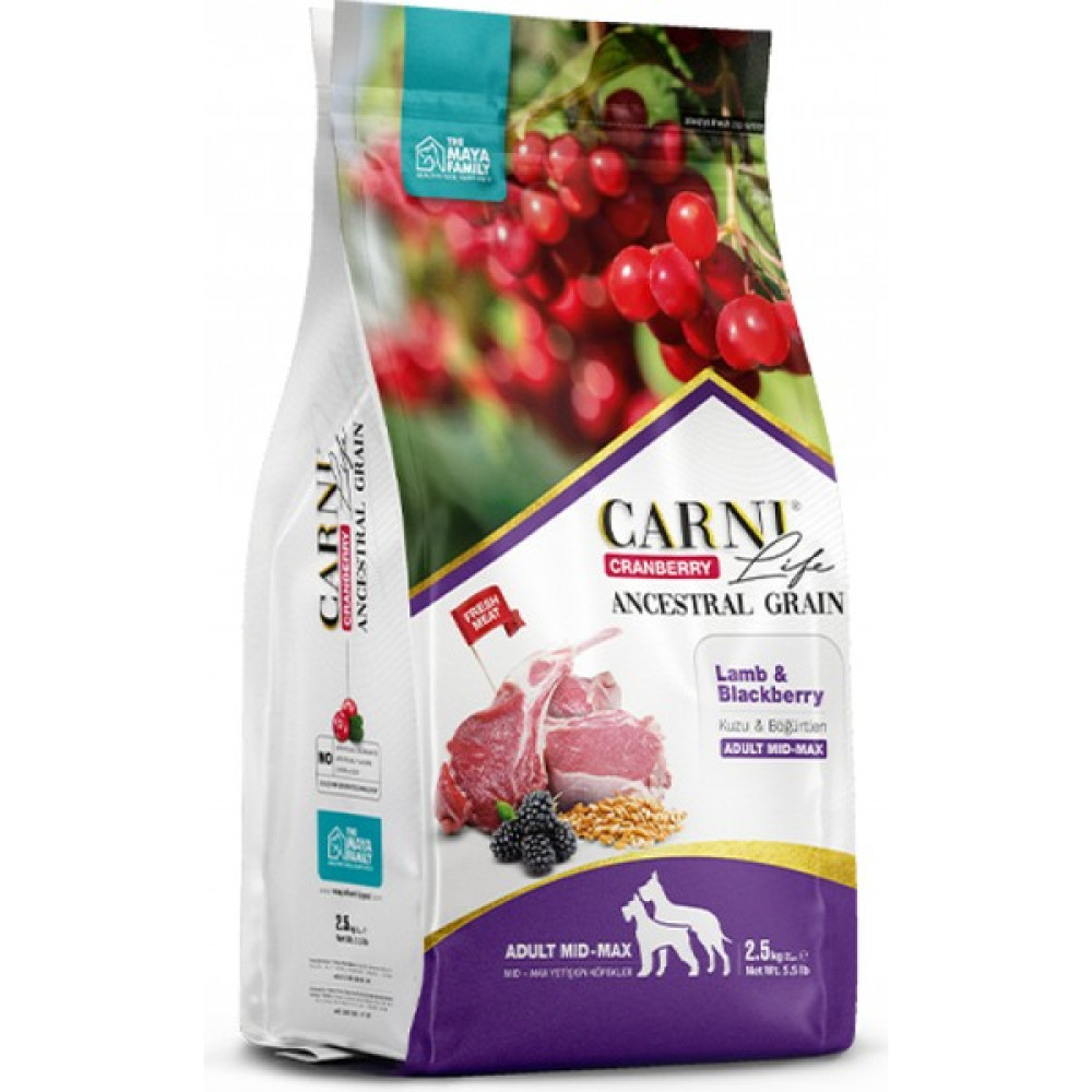Maya Family Yetişkin Köpek Maması Kuzu Böğürtlen - Carni Life Cranberry Ancestral Graın Lamb & Blackberry Adult Medıum & Maxı Evcil Hayvan Ürünleri Fiyatı