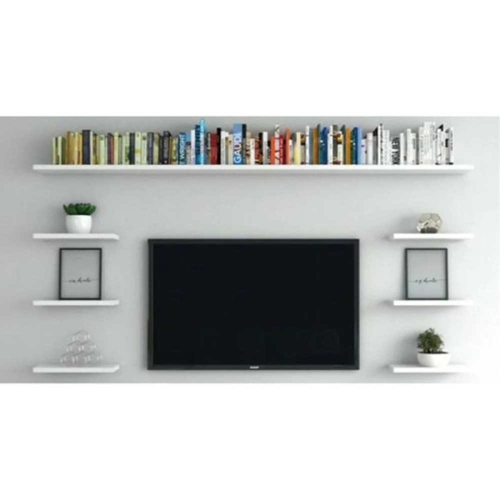 Maya Style Duvar Rafı Tv Rafı 7li Raf Kitaplık - Duvar Rafı & CD / DVD Rafı Fiyatı