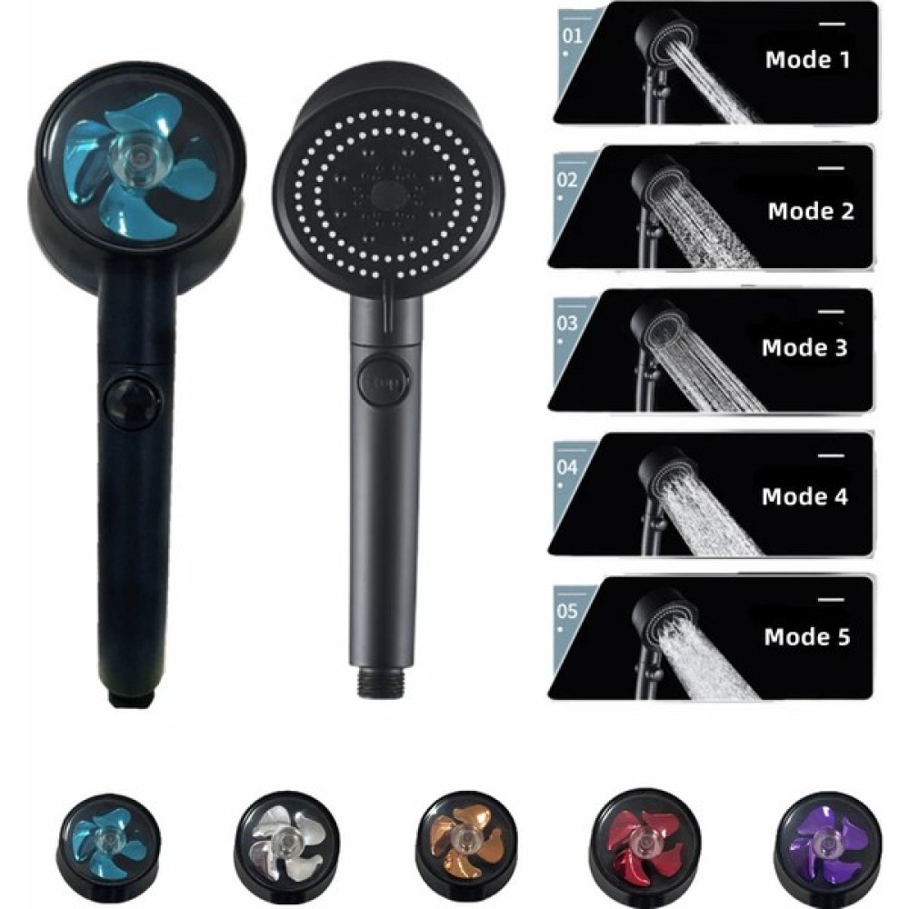 Mayaglory Turbo Fan 5 Fonksiyonlu Siyah Duş Başlığı El Duşu Handshower Duş Başlığı Fiyatı