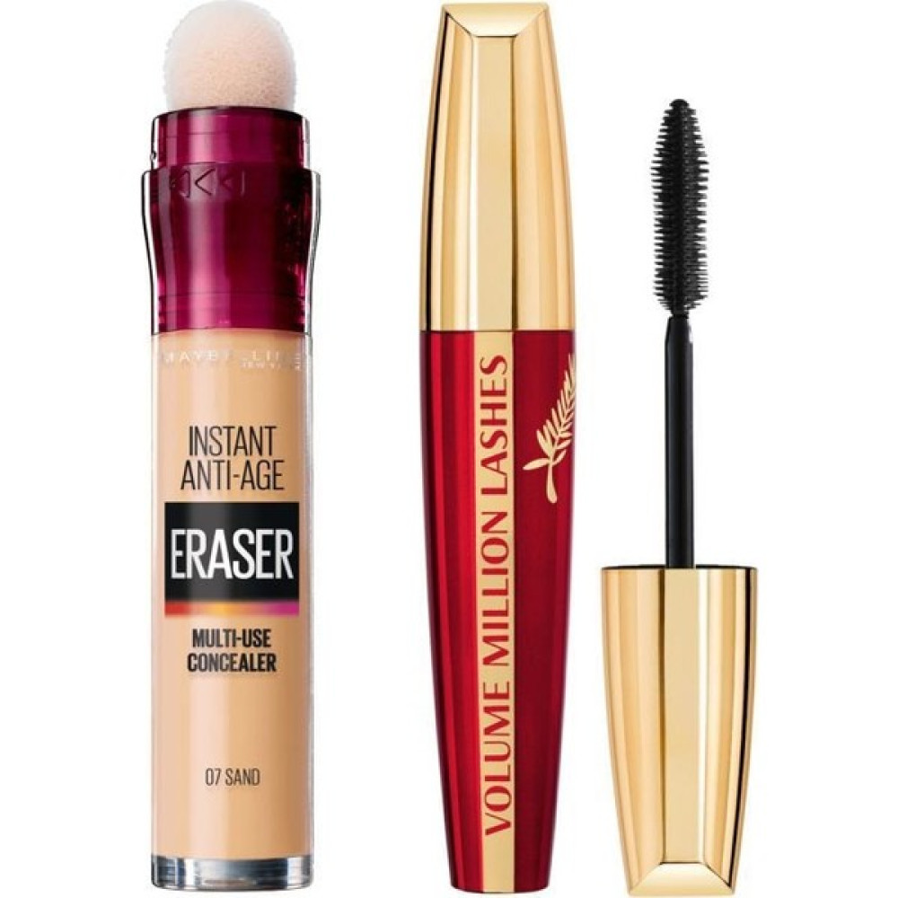 Maybelline Instant Anti Age Eraser Kapatıcı-07 Sand+Loreal Volume Million Maskara Concealer Fiyatı