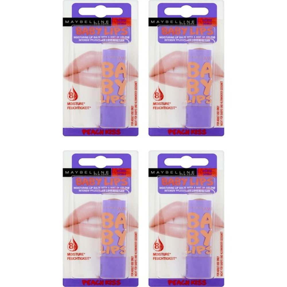 Maybelline New York Baby Lips Nemlendirici Dudak Balmı - Peach Kiss 4'lü Dudak Bakımı / Koruyucu Fiyatı