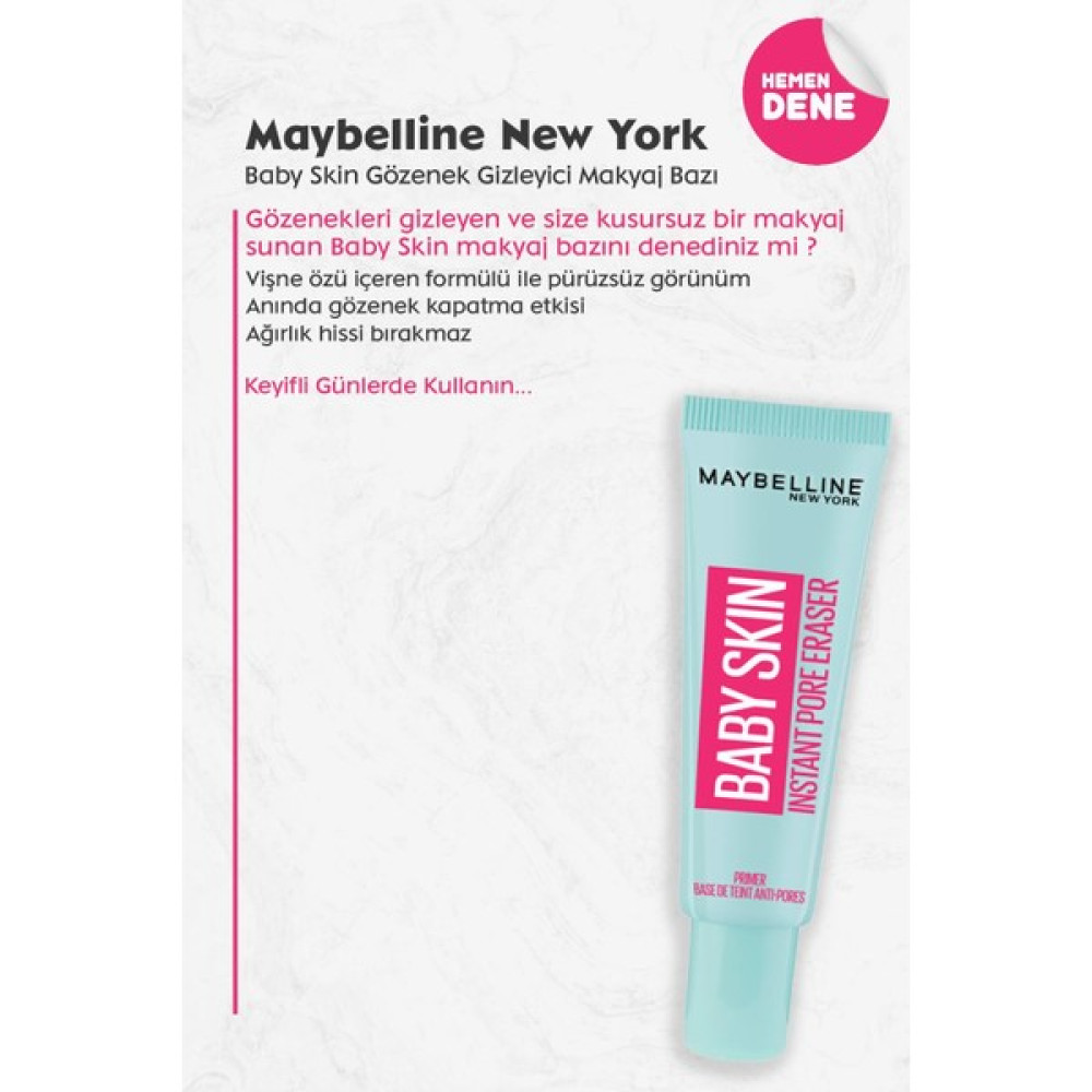 Maybelline New York Baby Skin Gözenek Gizleyici Makyaj Bazı Makyaj Bazı Fiyatı