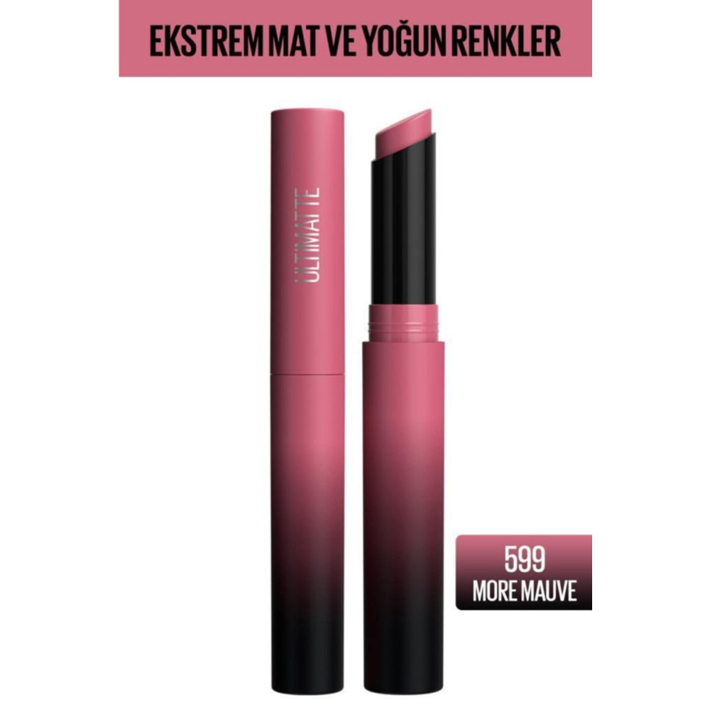 Maybelline New York Color Sensational Ultimatte Mat Ruj- 599 More Mauve Pembe Rujlar & Dudak Parlatıcıları Fiyatı