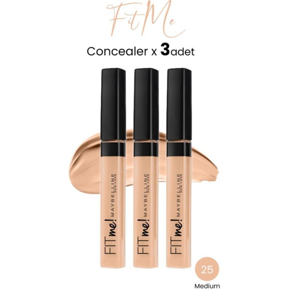 Maybelline New York Fit Me Concealer 25 Medium x 3 Adet Concealer Fiyatı