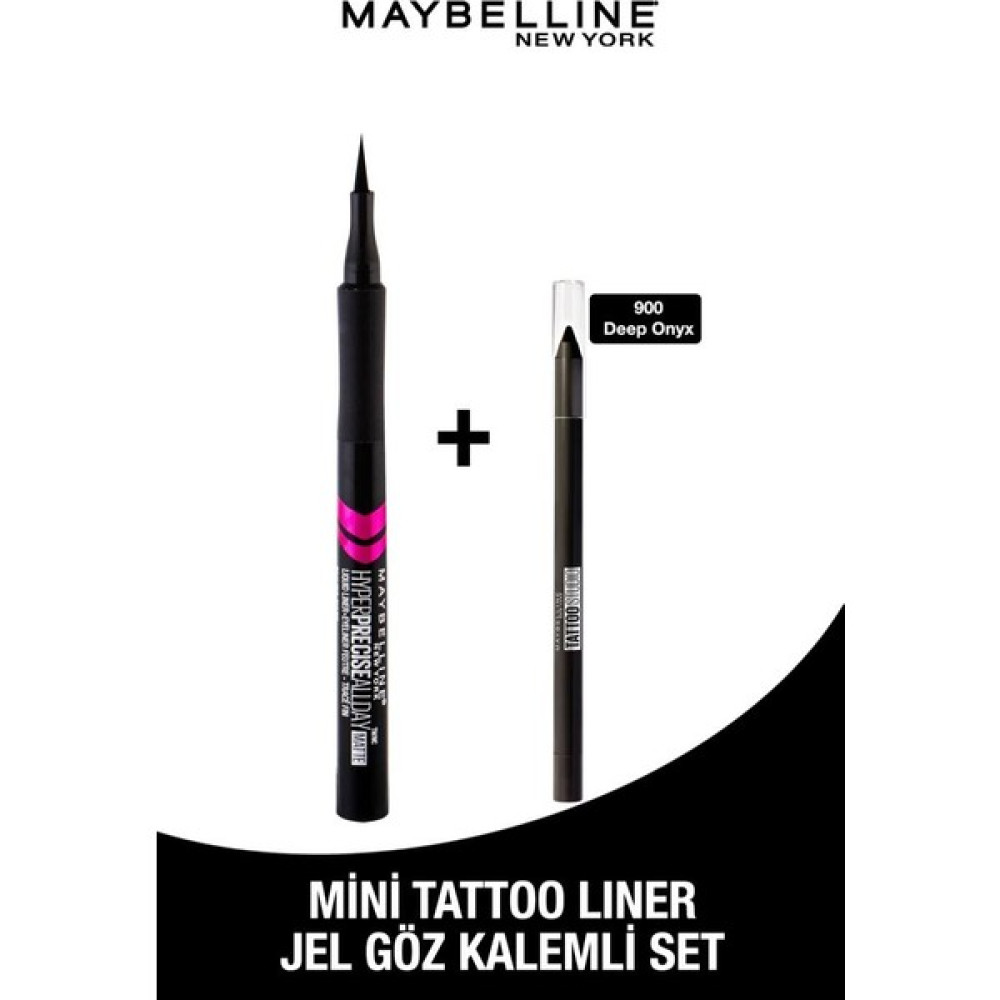 Maybelline New York Hyper Precise All Day Eyeliner + Mini Tattoo Liner Jel Göz Kalemli Set Göz Kalemleri Fiyatı