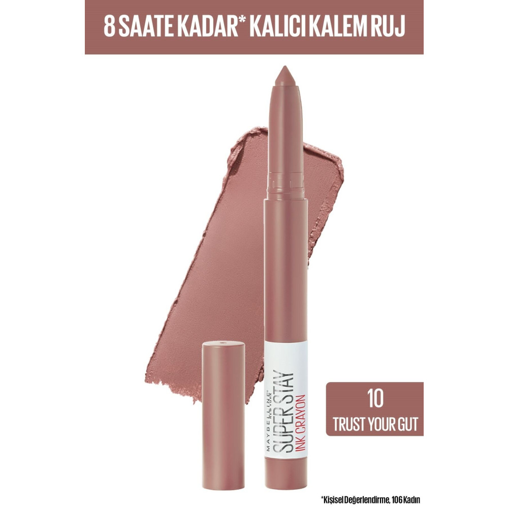 Maybelline New York Kalem Ruj - Sw Superstay Ink Crayon 10 Trust Your Gut 30174177 Rujlar & Dudak Parlatıcıları Fiyatı