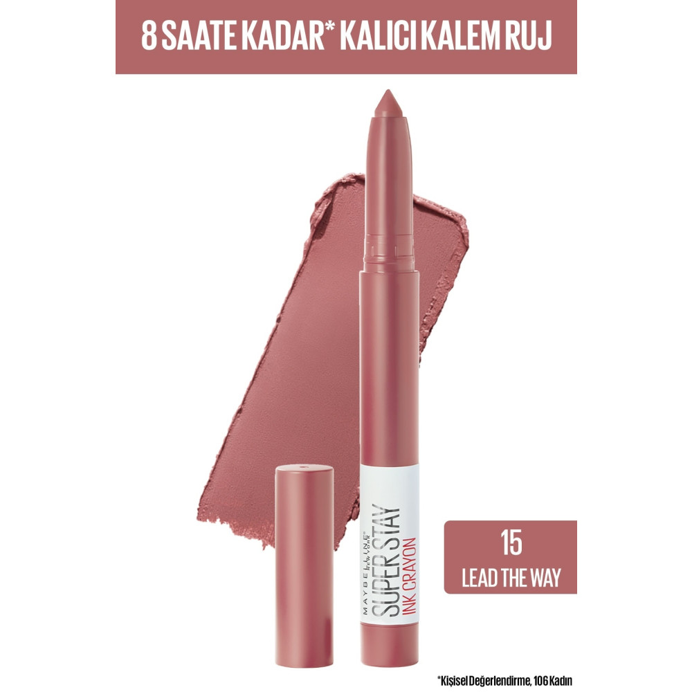 Maybelline New York Kalem Ruj - Sw Superstay Ink Crayon 15 Lead the Way 30174184 Rujlar & Dudak Parlatıcıları Fiyatı