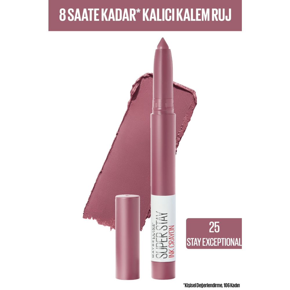 Maybelline New York Kalem Ruj - Sw Superstay Ink Crayon 25 Stay Exceptional Rujlar & Dudak Parlatıcıları Fiyatı