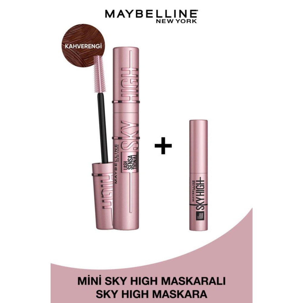 Maybelline New York Lash Sensational Sky High Kahverengi Maskara 7.2 ML & Mini Sky High Siyah Maskara 4.5 ML Rimeller / Maskaralar Fiyatı