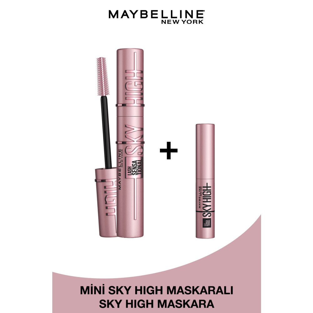 Maybelline New York Lash Sensational Sky High Maskara 7.2 ml & Mini Sky High Maskara 4.5 ml Rimeller / Maskaralar Fiyatı