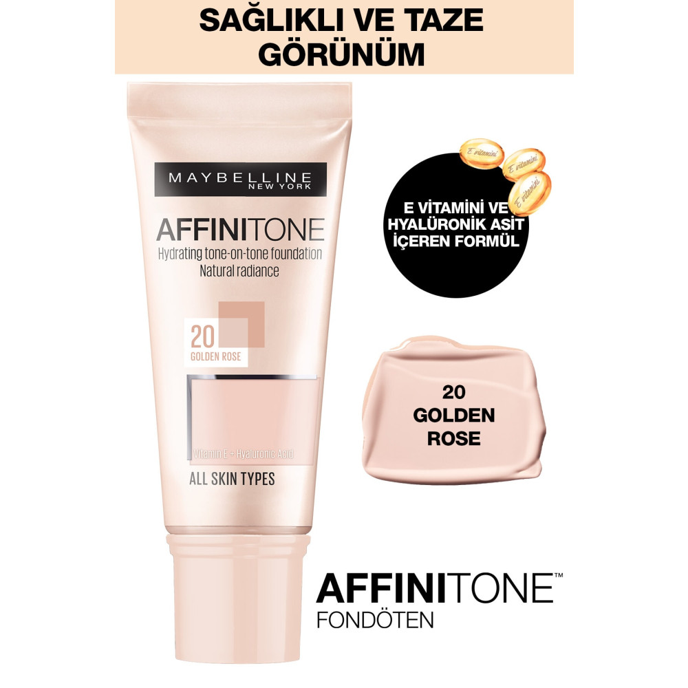 Maybelline New York Nemlendirme Etkili Fondöten - Affinitone Foundation No: 20 Fondötenler Fiyatı