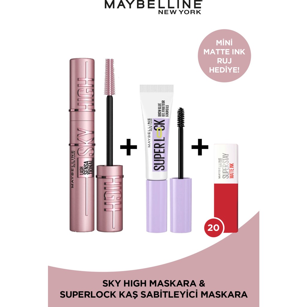 Maybelline New York Sabit Bakışlar Seti & Super Stay 20 Mini Ruj Hediyeli Rujlar & Dudak Parlatıcıları Fiyatı