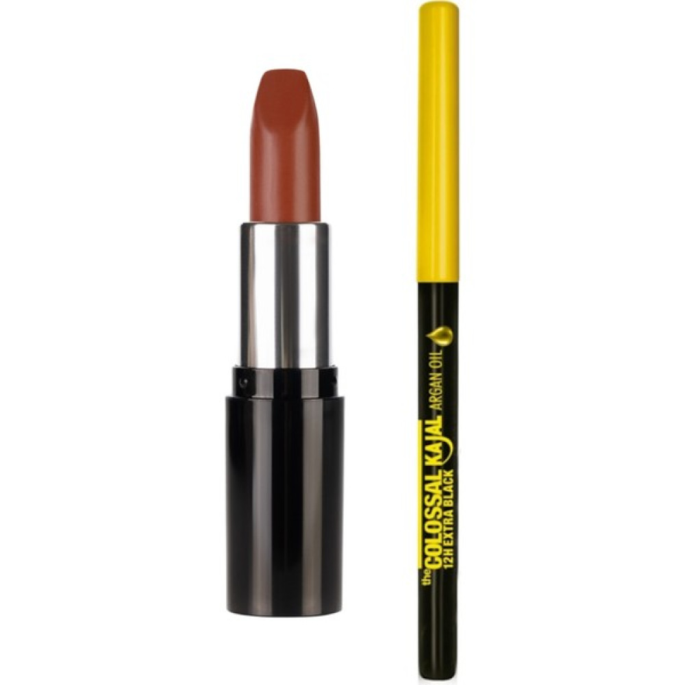 Maybelline New York Siyah Göz Kalemi Colossal Kajal Liner Extra Black + Pastel Nude Lipstick - Nude Ruj 547 Göz Kalemleri Fiyatı