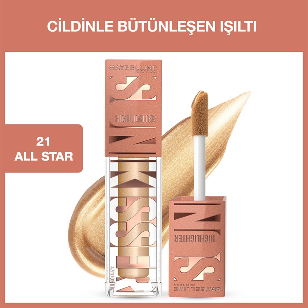 Maybelline New York Sunkisser Likit Aydınlatıcı Highlighter - 21 All Star Aydınlatıcı Fiyatı