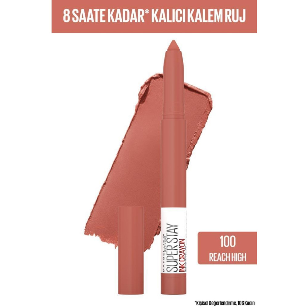 Maybelline New York Super Stay Ink Crayon Kalem Mat Ruj- Spiced Up - 100 Reach High Rujlar & Dudak Parlatıcıları Fiyatı