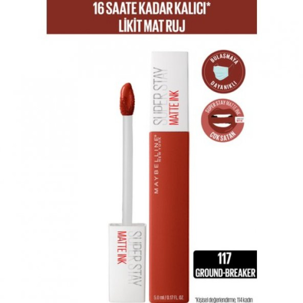 Maybelline New York Super Stay Matte Ink City Edition Likit Mat Ruj - 117 Ground Breaker Makyaj Ürünleri Fiyatı