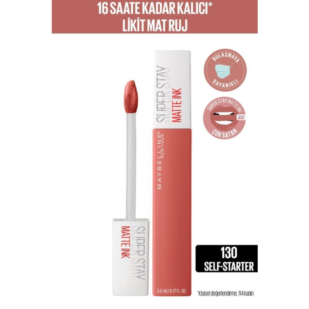 Maybelline New York Super Stay Matte Ink City Edition Likit Mat Ruj - 130 Self-starter Rujlar & Dudak Parlatıcıları Fiyatı