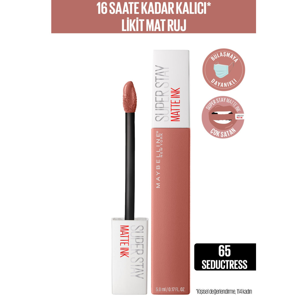 Maybelline New York Super Stay Matte Ink Unnude Likit Mat Ruj - 65 Seductress - Nude 5 ml Rujlar & Dudak Parlatıcıları Fiyatı