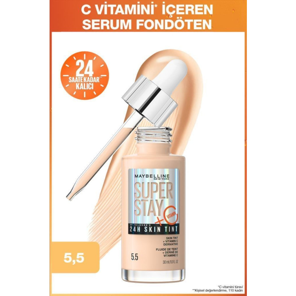 Maybelline New York Super Stay Skin Tint Fondöten - 05.5 Fondötenler Fiyatı