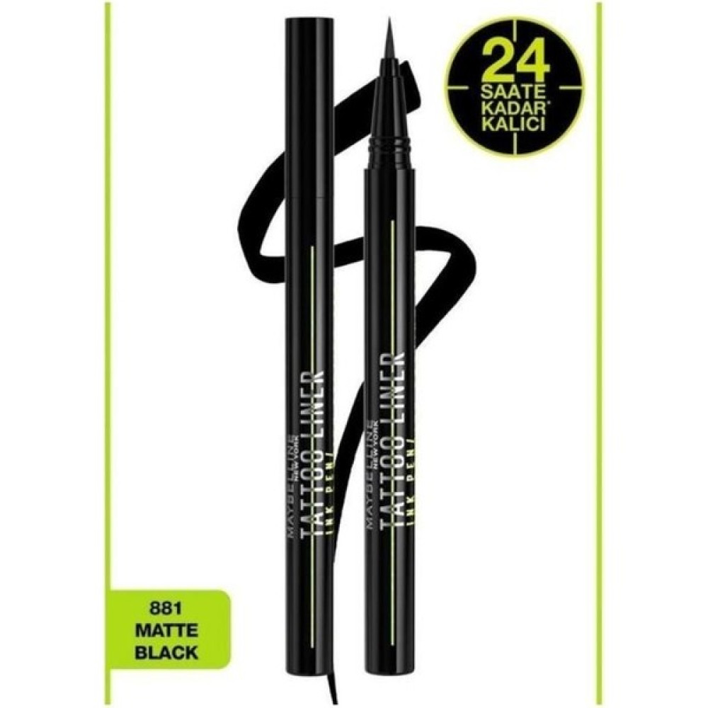 Maybelline New York Tattoo Liner Ink Pen - Matte Black Siyah - 01 SİYAH Eyeliner Fiyatı