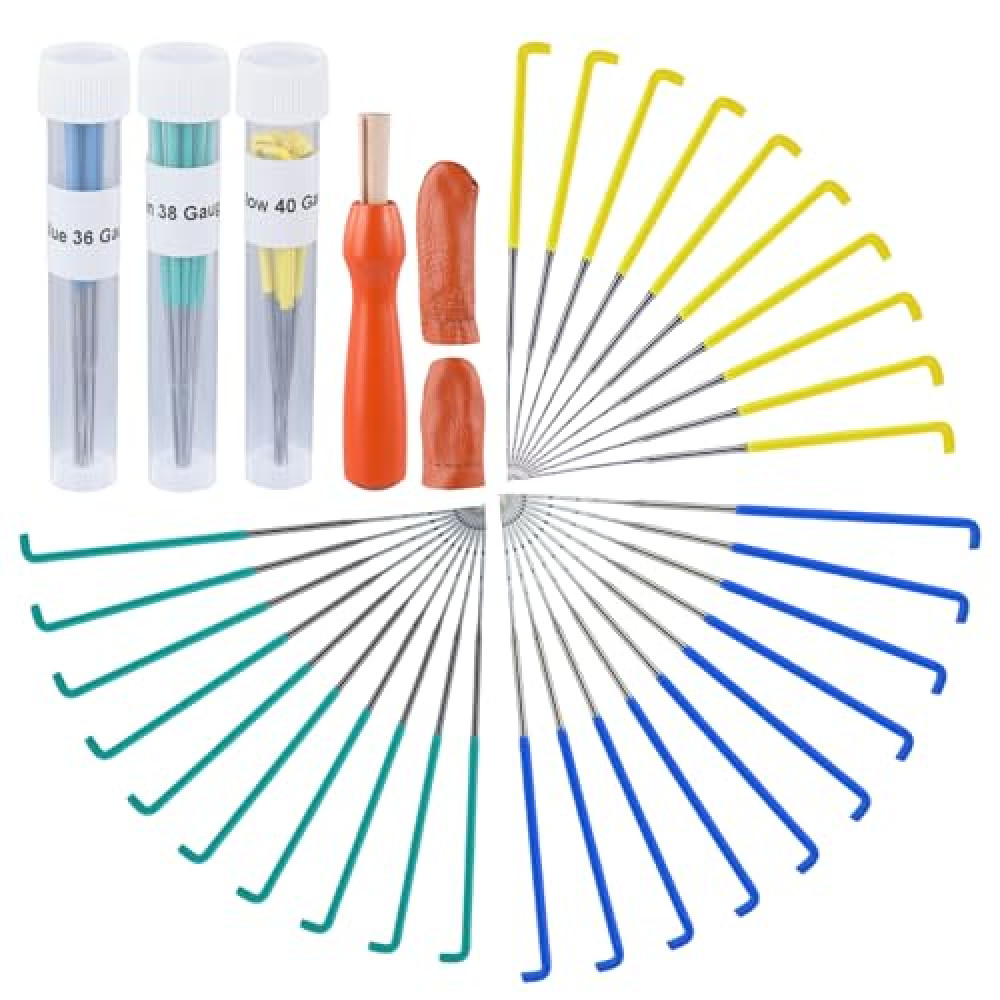 Mayboos 30 Pcs Wool Felting Needles, 3 Colors, 36-40 Gauge, Color Coded Tool Kit with Needle Box