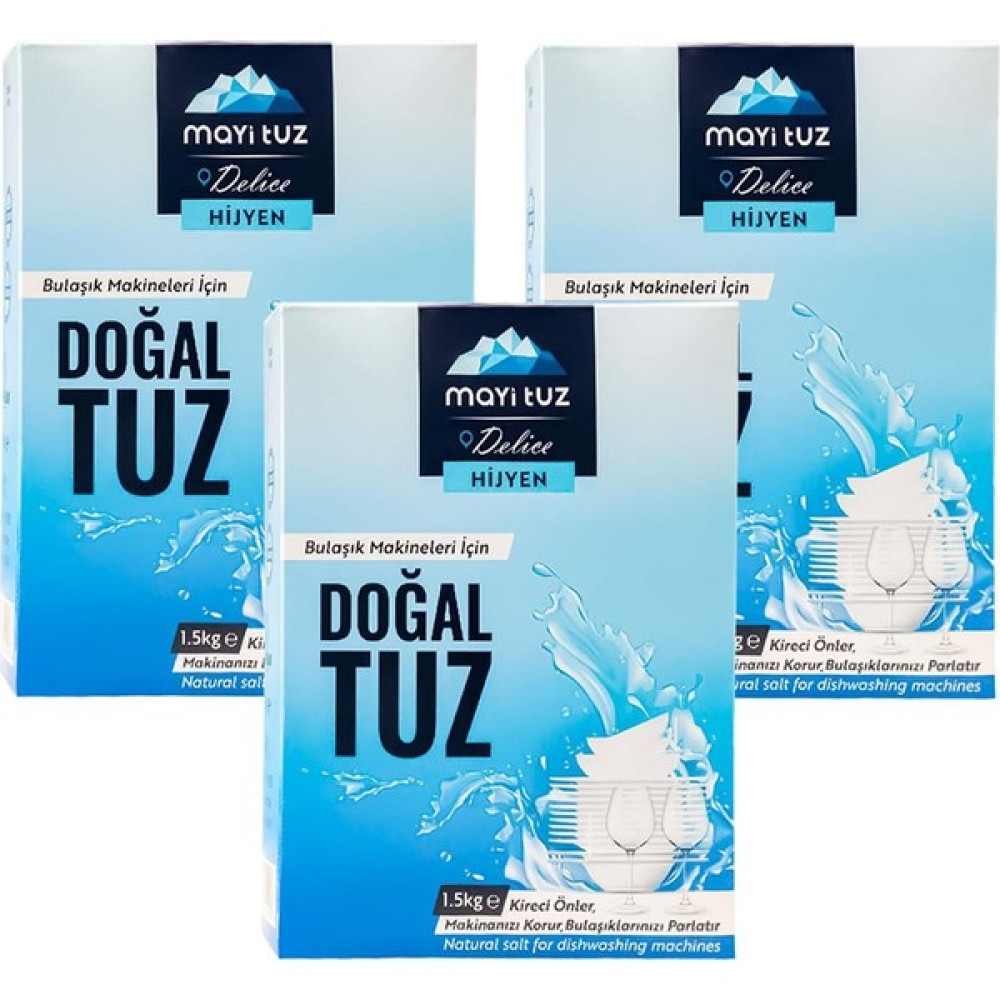 Mayi Tuz Doğal Bulaşık Makinesi Tuzu 3 x 1500 gr Bulaşık Yıkama Fiyatı