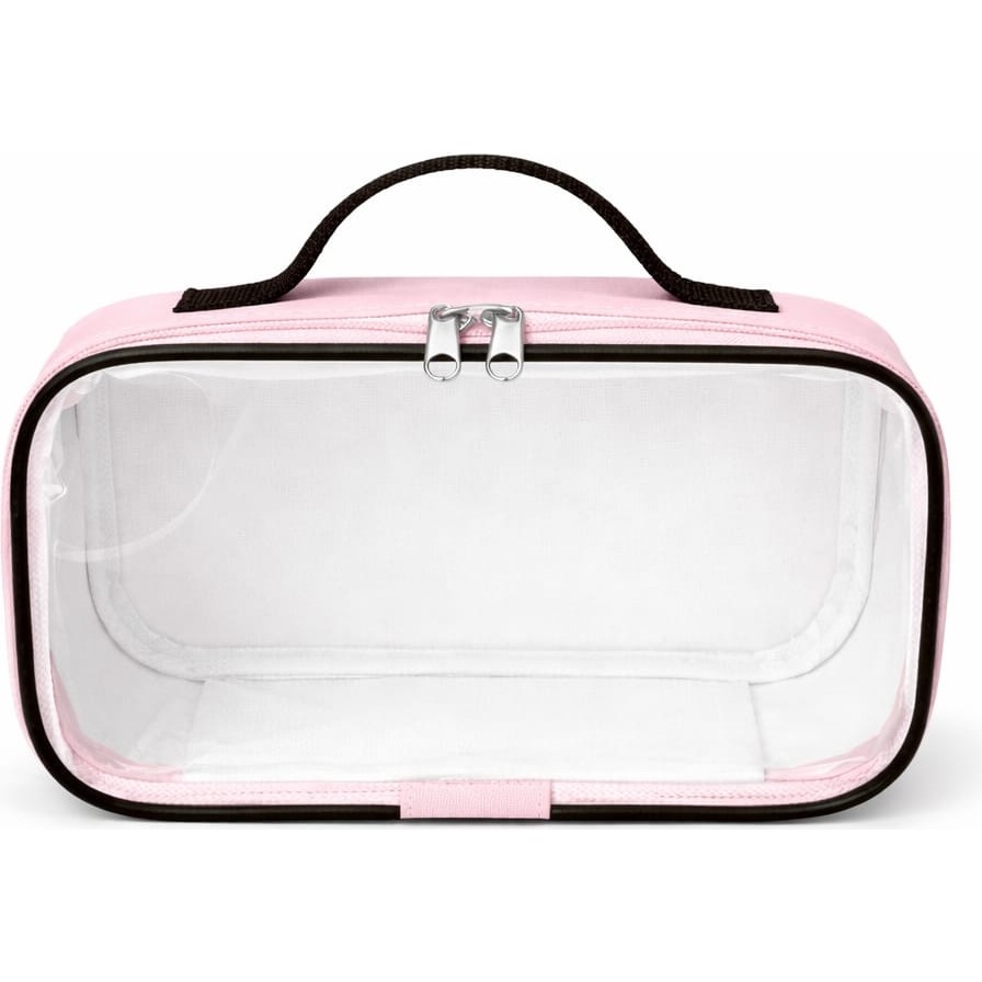 Maykis Şeffaf Makyaj Çantası Taşıma Saplı Geniş Hacimli Kozmetik Çantası 24X17X7 cm - Pembe Diğer Fiyatı
