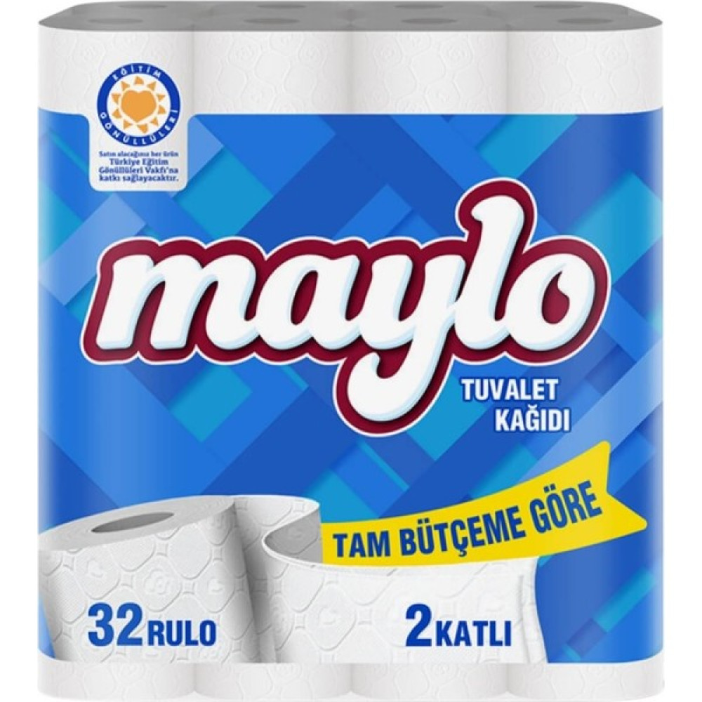 Maylo 2 Katlı Bütçem Tuvalet Kağıdı 32 Rulo - Beyaz Tuvalet Kağıdı Fiyatı