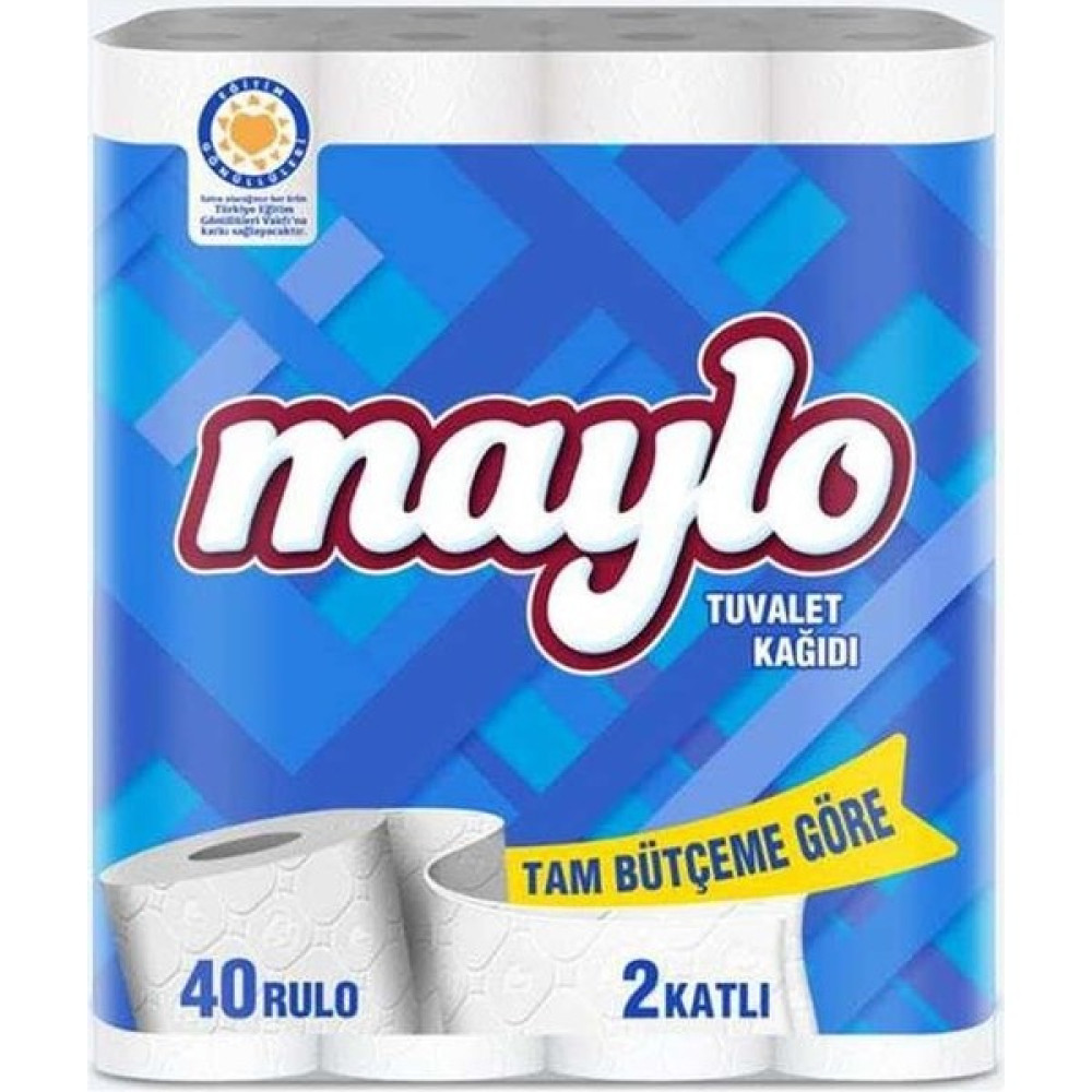 Maylo 2 Katlı Bütçem Tuvalet Kağıdı - 40 Rulo - Beyaz Tuvalet Kağıdı Fiyatı