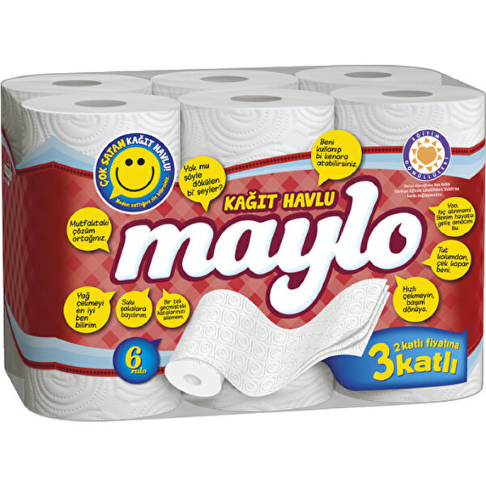 Maylo 3 Katlı Kağıt Havlu 6'Lı Kağıt Havlu Fiyatı