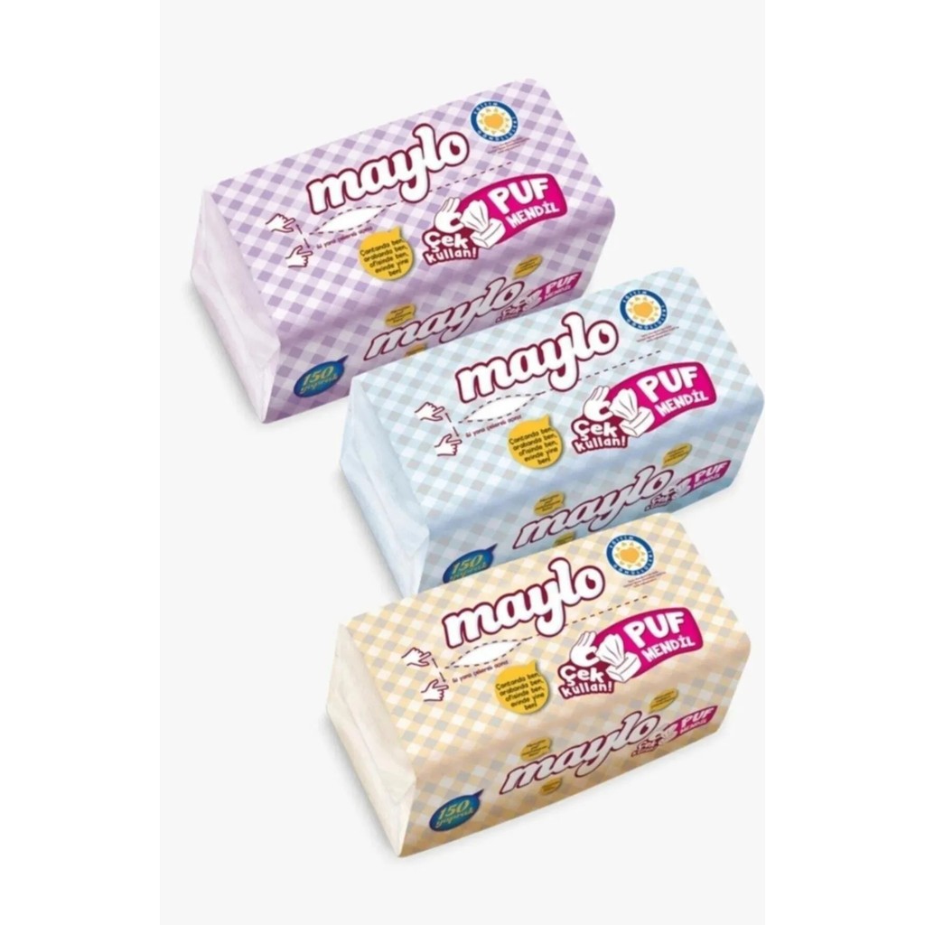 Maylo Puf Mendil 100 Yaprak 10'lu Paket Toplam 1000 Yaprak - Beyaz Diğer Fiyatı