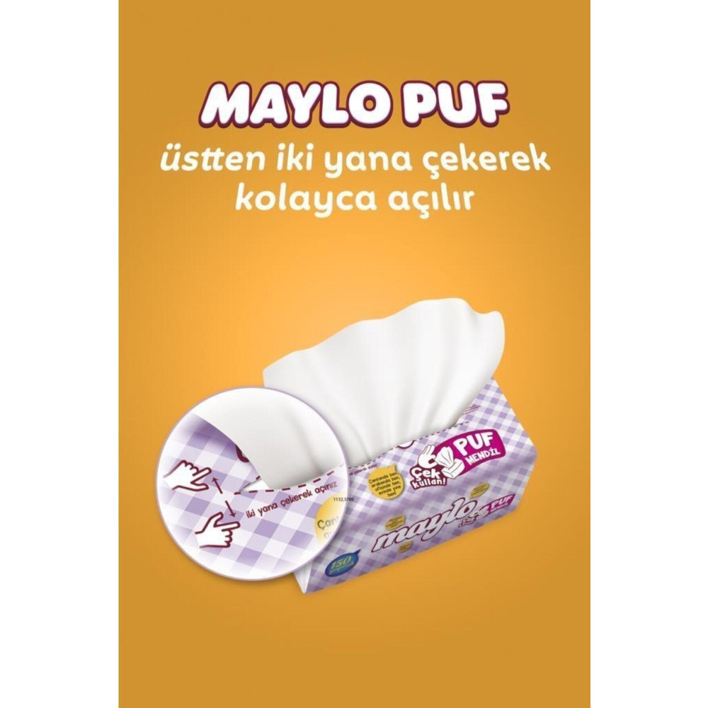 Maylo Puf Mendil 150 Yaprak 12li Paket Kağıt Mendil Fiyatı