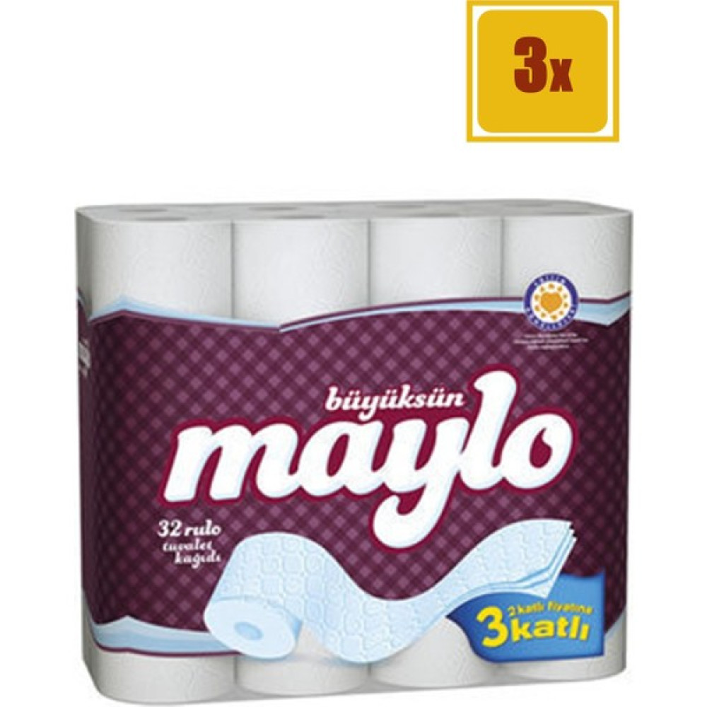 Maylo Tuvalet Kağıdı 32'li 3'lü Set Tuvalet Kağıdı Fiyatı