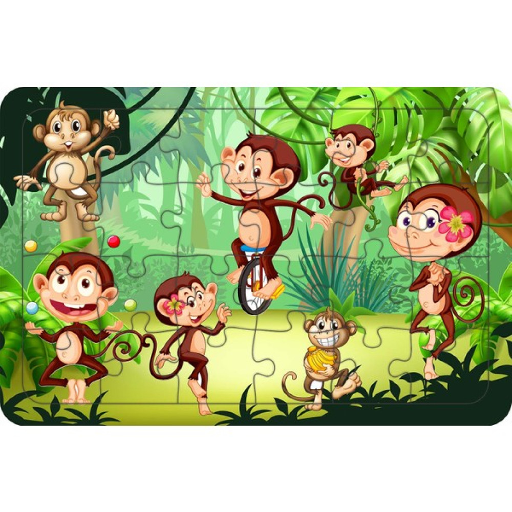 Maymunlar 24 Parça Ahşap Çocuk Puzzle Yapboz Oto Boyaları Fiyatı