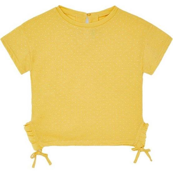 Mayoral 3011 Sarı Kız Çocuk Kısa Kol Puantiyeli Tişört Kız Çocuk T-shirt Fiyatı