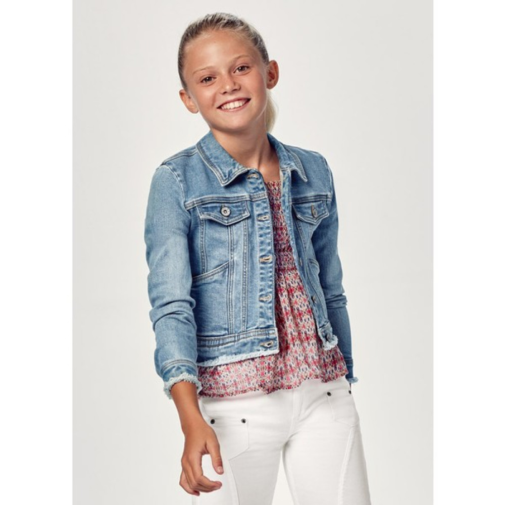 Mayoral Kız Çocuk Denim Çeket 6422 Kız Çocuk Mont Fiyatı
