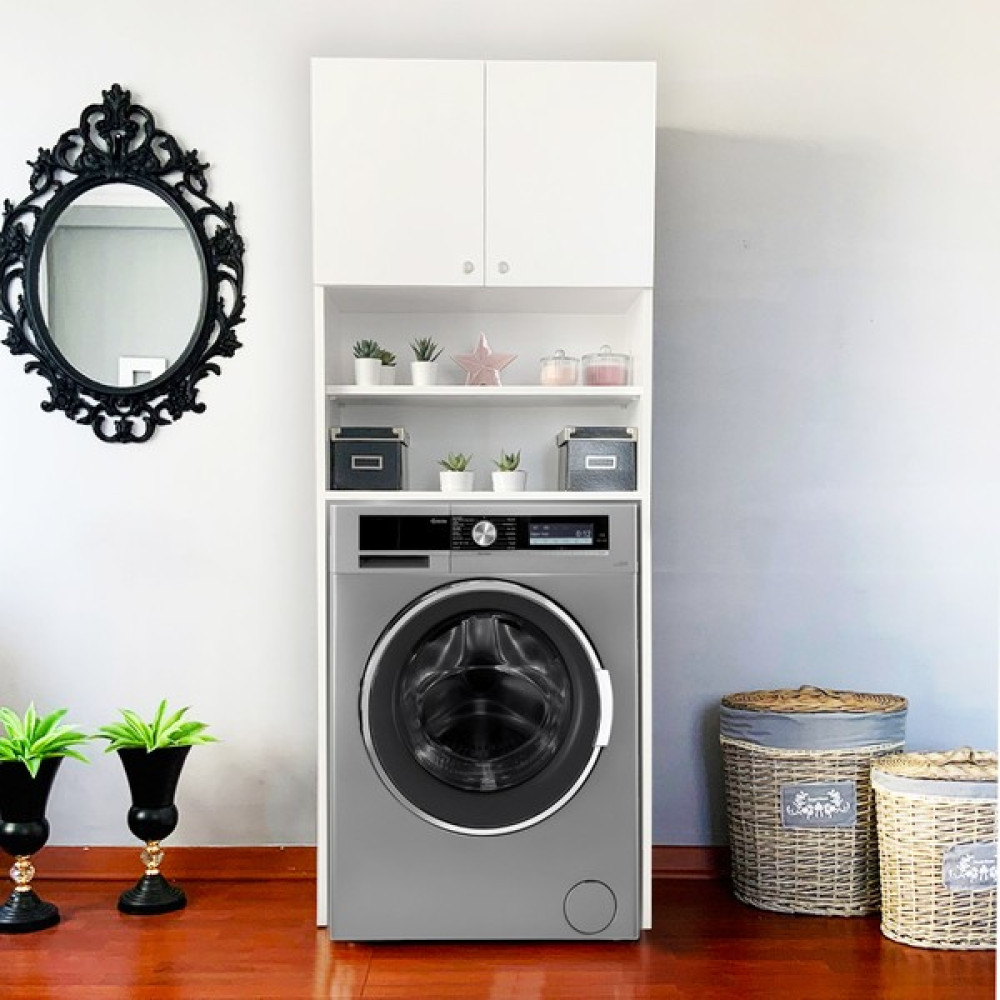 Maypa Mdf Çamaşır Makinesi Üstü Kapaklı Raflı Banyo Dolabı Banyo Dolabı / Mobilyası Fiyatı