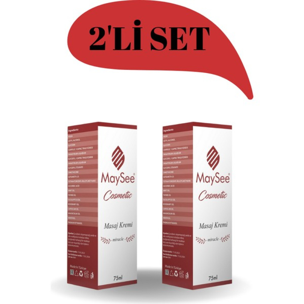Maysee Eklem ve Kas Ağrı Masaj ve Vücut Kremi 75ML 2 Adet Nemlendiriciler Fiyatı