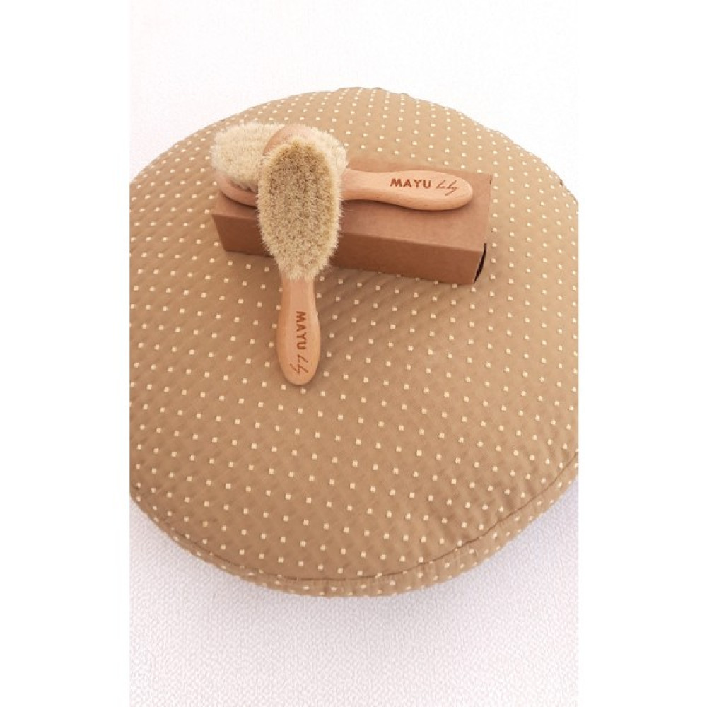 Mayu Baby Collection %100 Doğal Keçi Kılı Bebek Saç Fırçası - Sarı Bebek Saç Fırça-Tarak Fiyatı